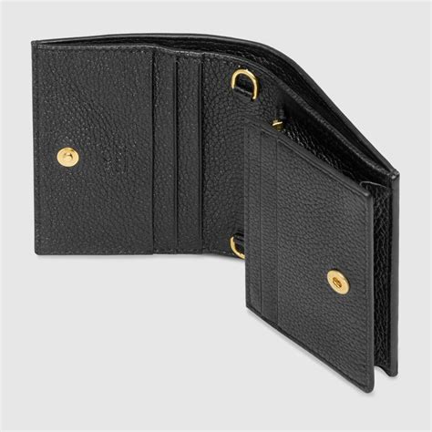 gucci bee card holder black|gucci zumi card case wallet.